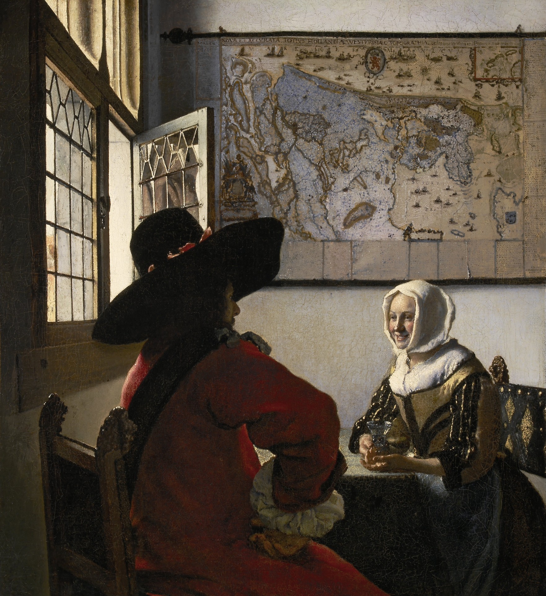 Officer and Laughing Girl - by Johannes Vermeer