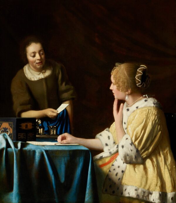 Mistress and Maid - by Johannes Vermeer