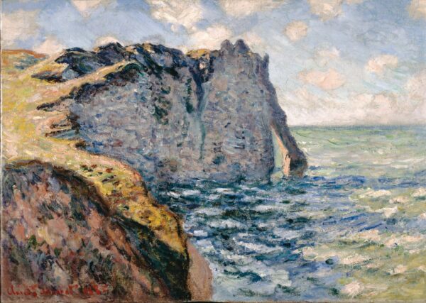 The Cliff of Aval, Etrétat - by Claude Monet