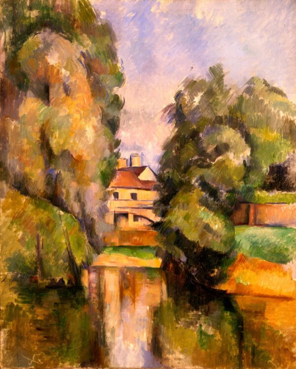 Country House - by a River - by Paul Cézanne