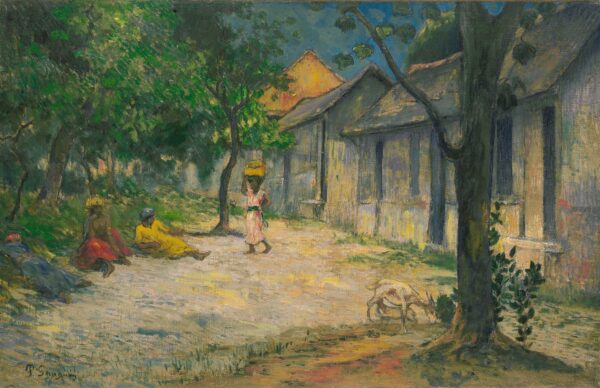 Village in Martinique (Femmes et Chevre dans le village) - by Paul Gauguin