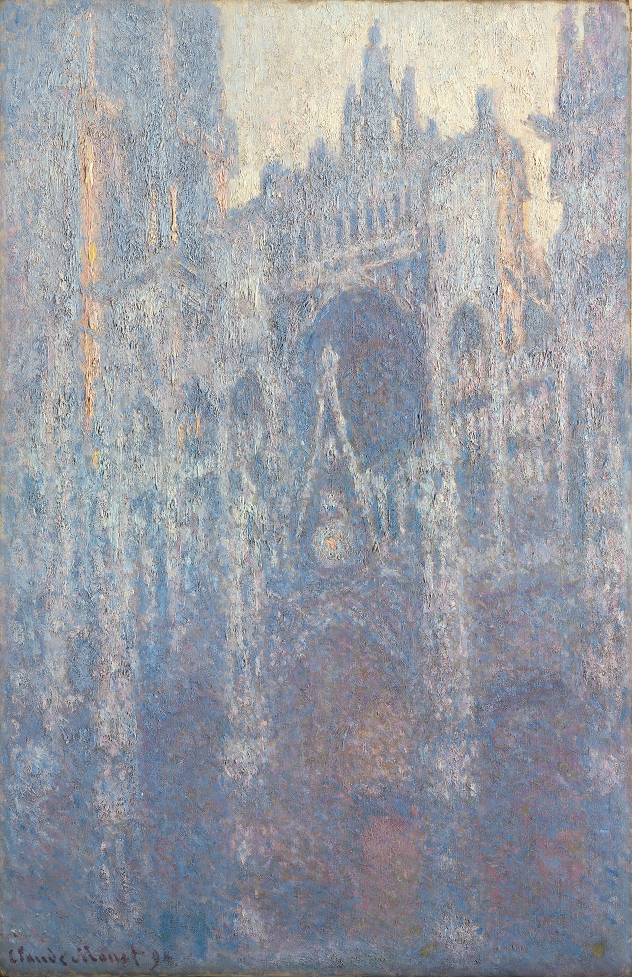The Portal of Rouen Cathedral in Morning Light - by Claude Monet