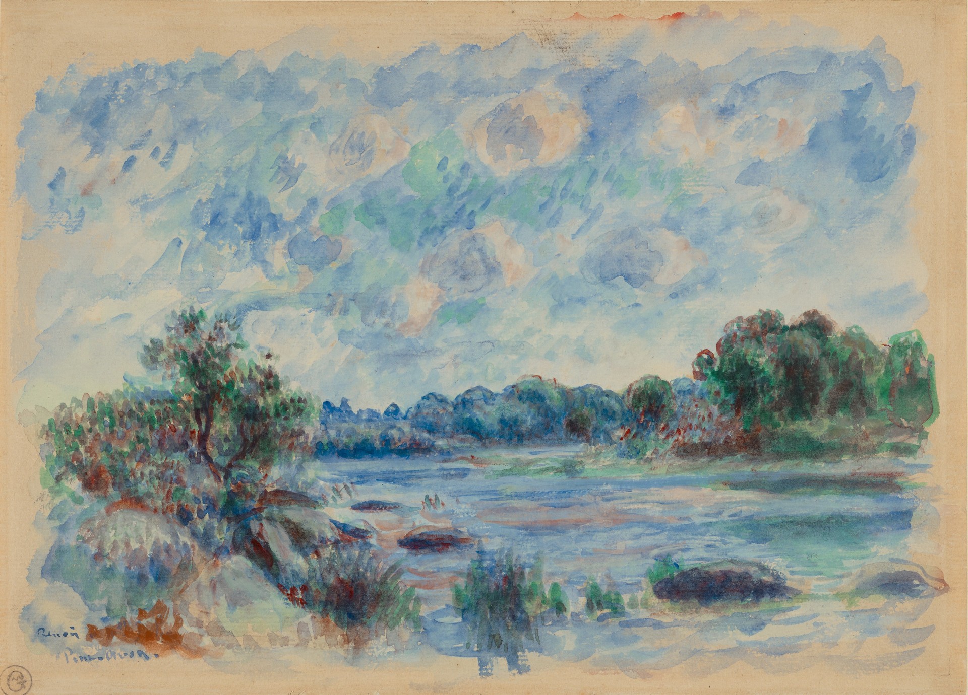 Landscape at Pont-Aven - by Pierre-Auguste Renoir