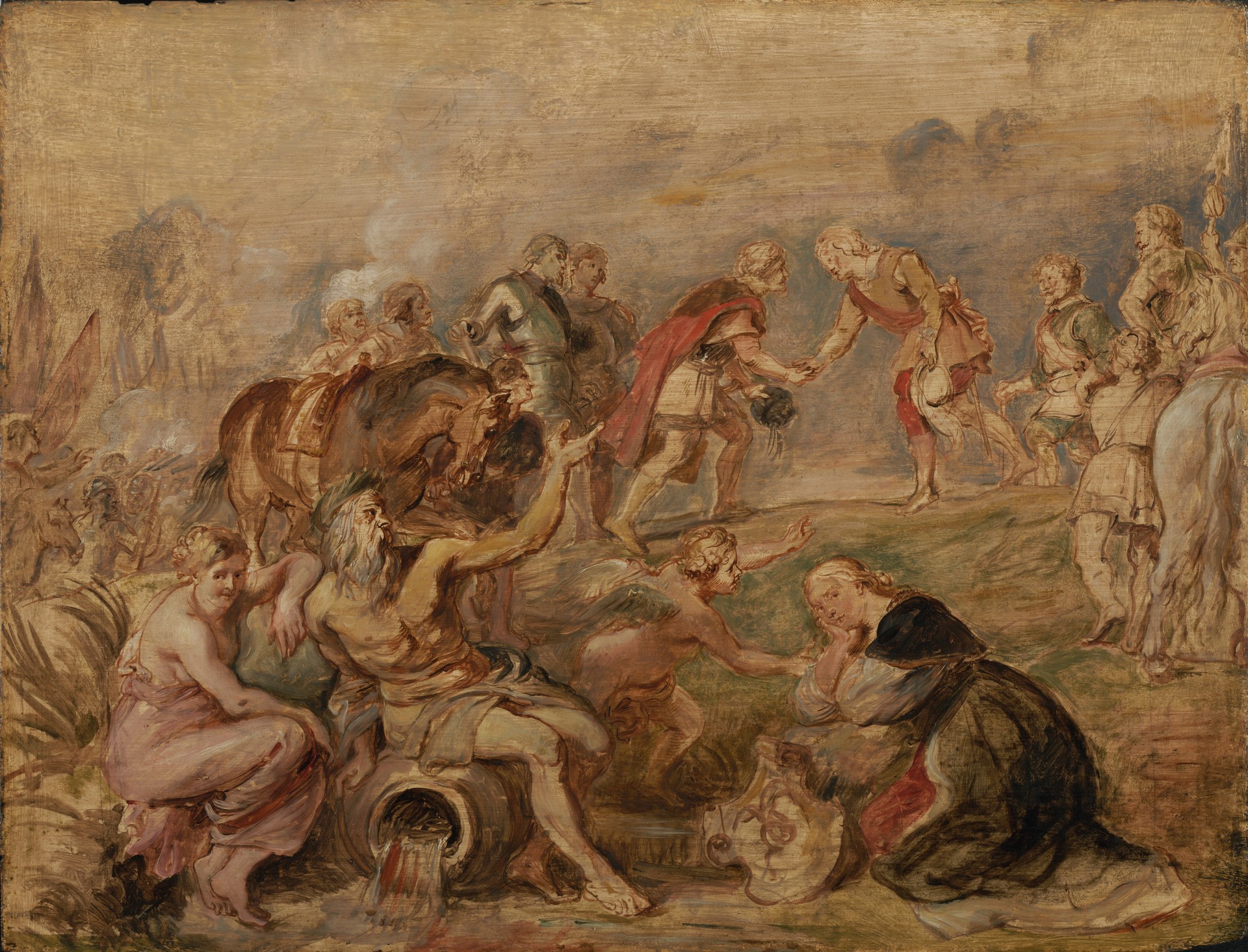 Meeting of King Ferdinand of Hungary and Cardinal-Infante Ferdinand of Spain at Nördlingen - by Peter Paul Rubens