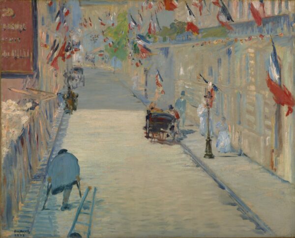 The Rue Mosnier with Flags - by Édouard Manet