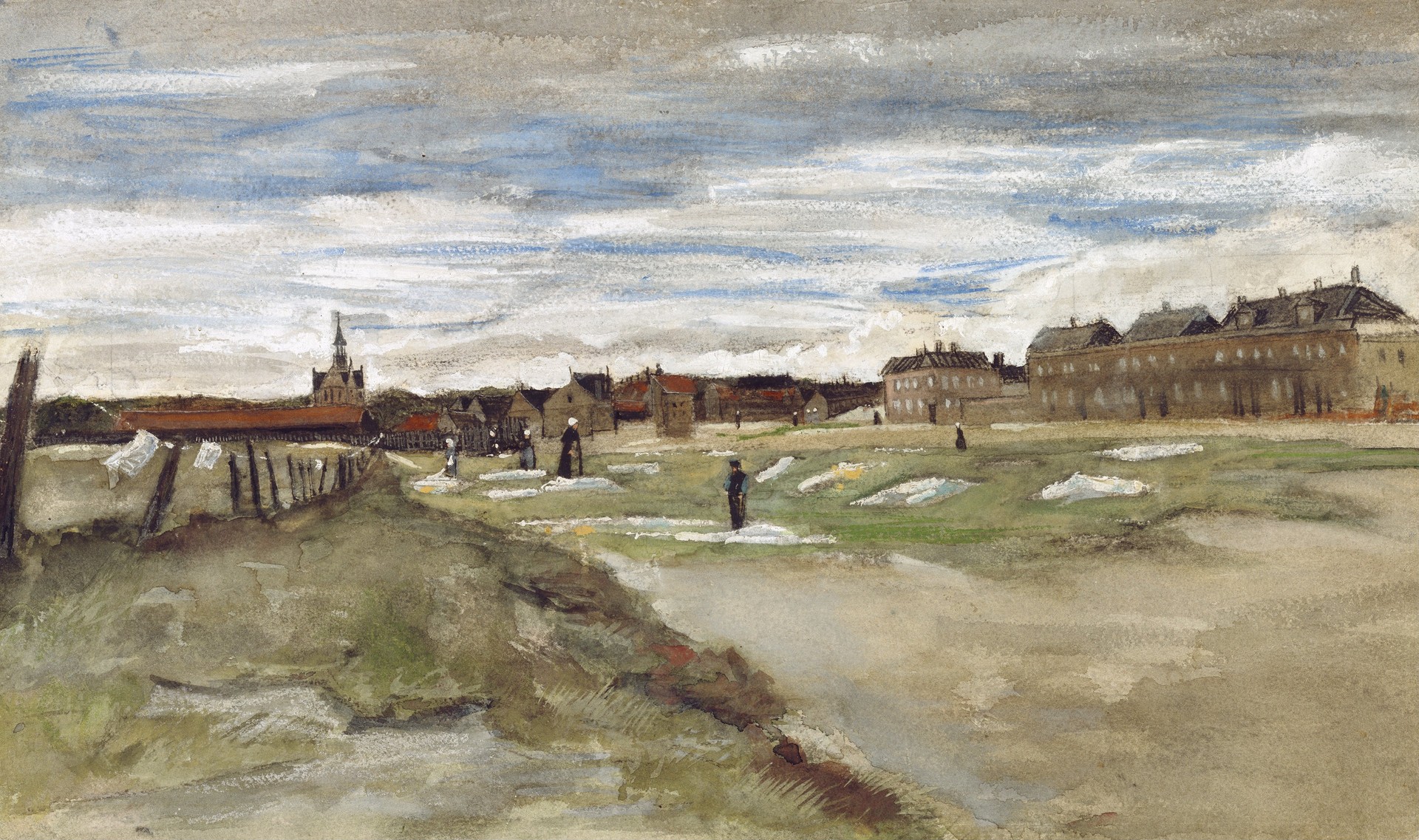 Bleaching Ground at Scheveningen - by Vincent van Gogh