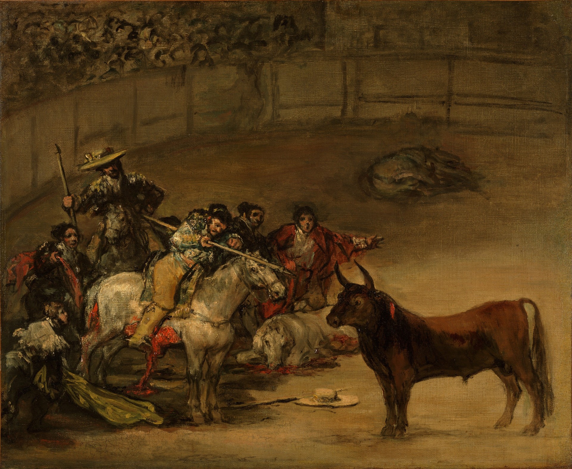Bullfight, Suerte de Varas - by Francisco Goya y Lucientes
