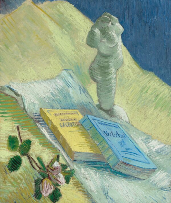 Still life with plaster statuette - by Vincent van Gogh