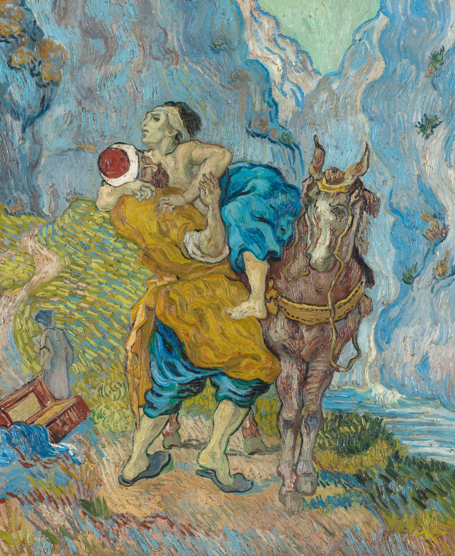 The good Samaritan (after Delacroix) - by Vincent van Gogh