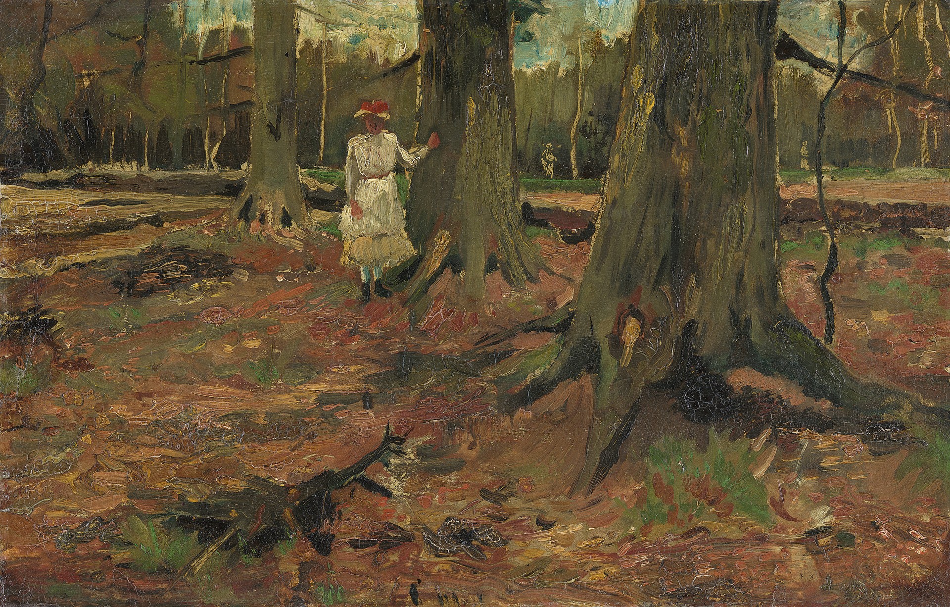 Girl in a Wood - by Vincent van Gogh