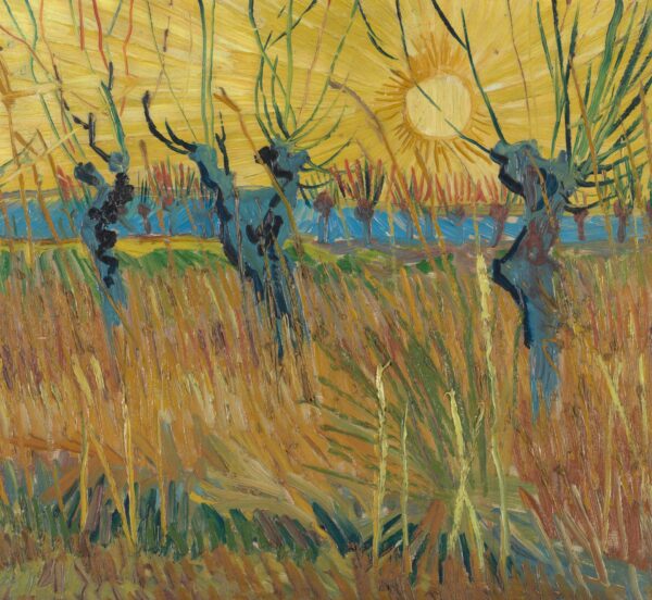 Pollard willows at sunset - by Vincent van Gogh