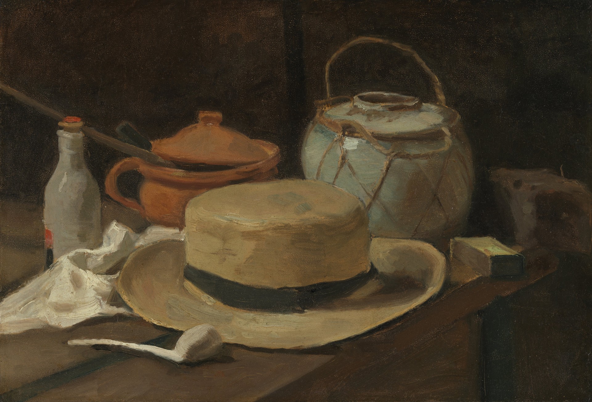 Still life with straw hat - by Vincent van Gogh