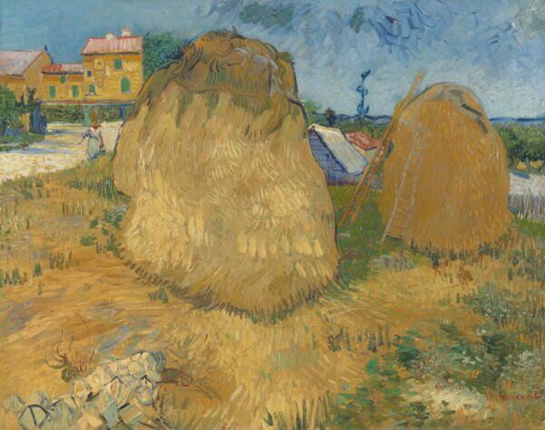 Wheat stacks in Provence - by Vincent van Gogh