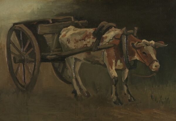 Oxcart - by Vincent van Gogh