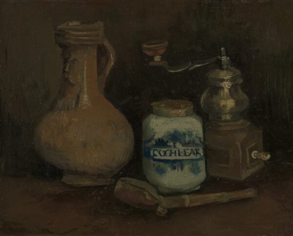 Still life with a bearded-man jar - by Vincent van Gogh