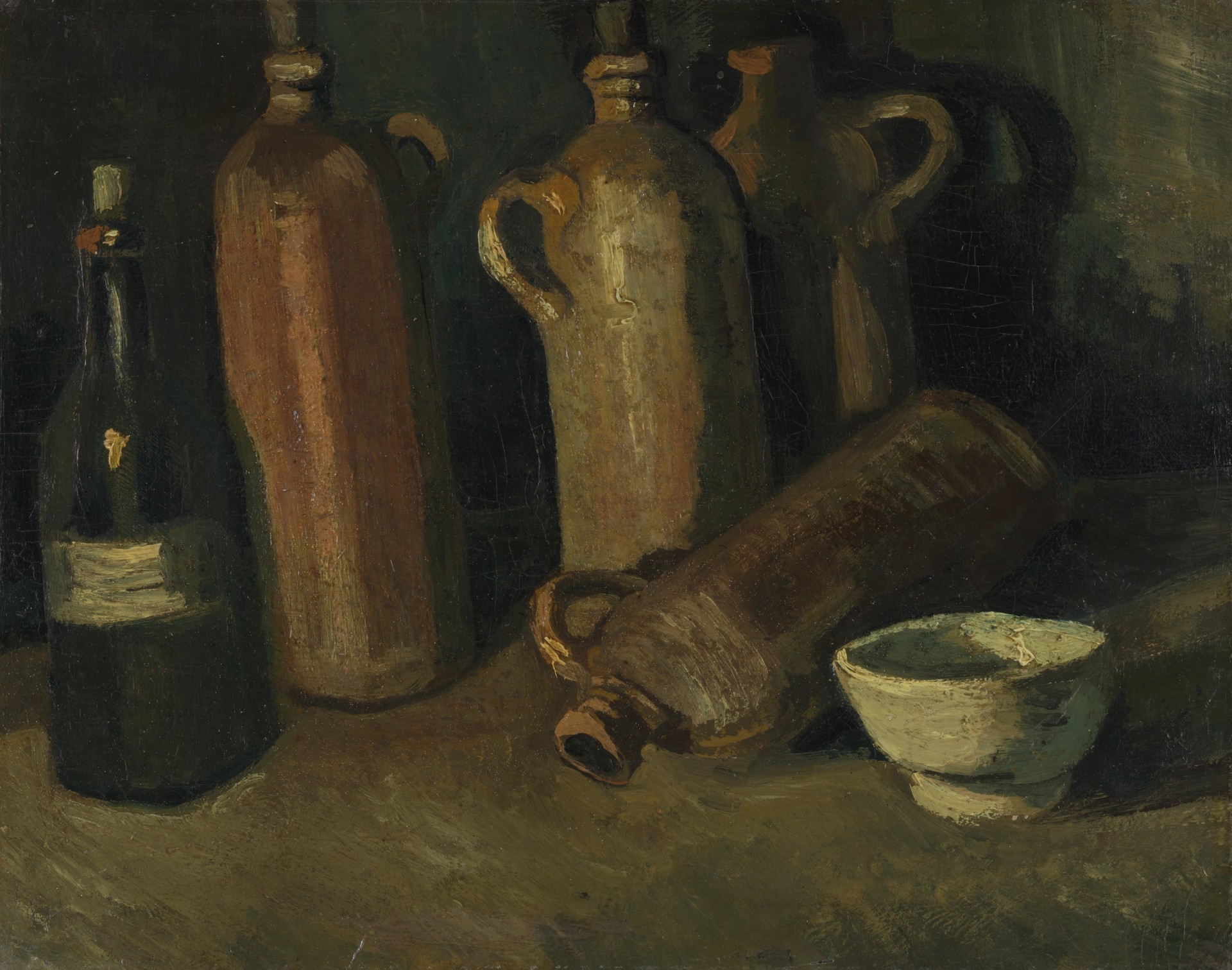 Still life with jars - by Vincent van Gogh