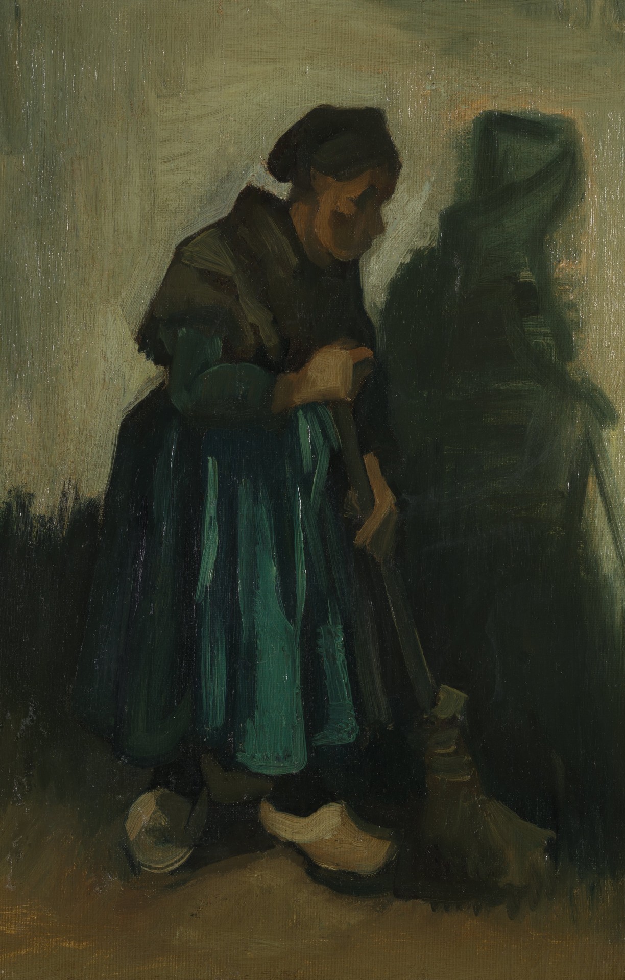 Woman with a broom - by Vincent van Gogh