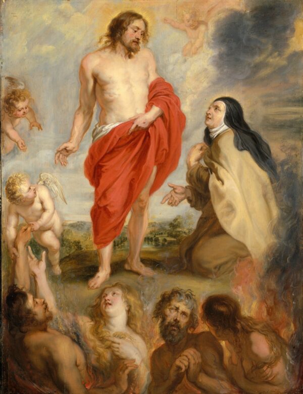Saint Teresa of Ávila Interceding for Souls in Purgatory - by Peter Paul Rubens