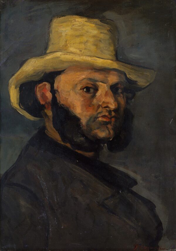 Gustave Boyer (b. 1840) in a Straw Hat - by Paul Cézanne