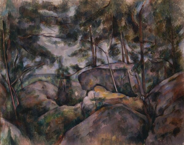 Rocks in the Forest - by Paul Cézanne