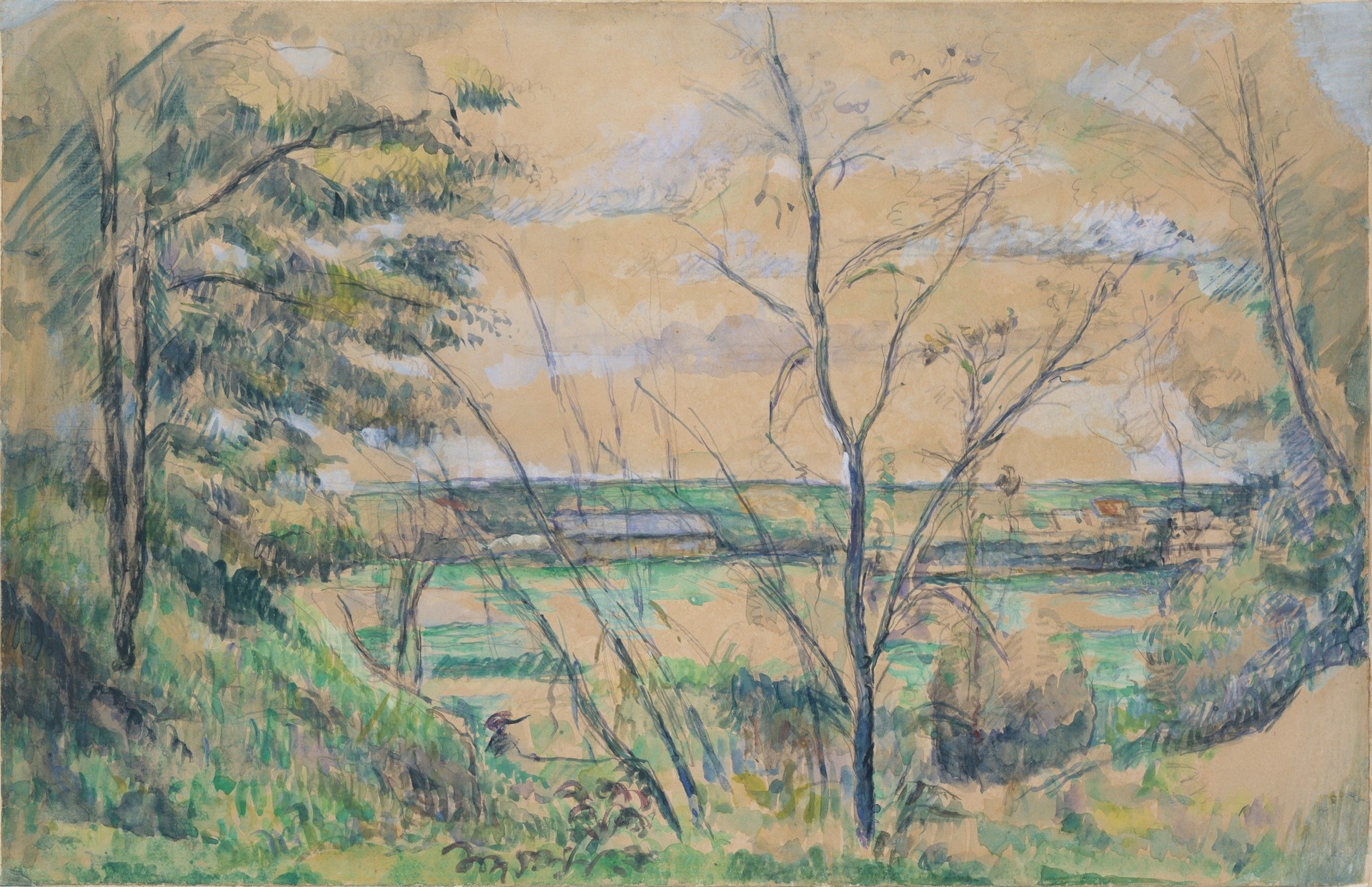 In the Oise Valley - by Paul Cézanne