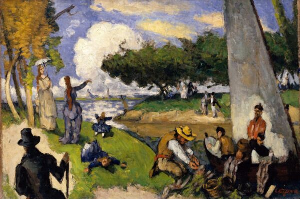 The Fishermen (Fantastic Scene) - by Paul Cézanne