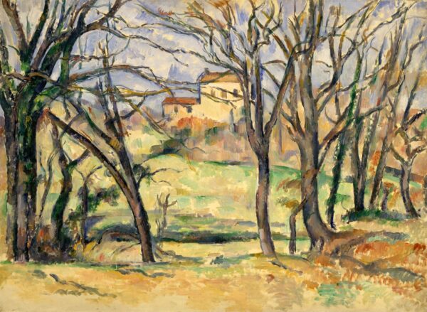 Trees and Houses Near the Jas de Bouffan - by Paul Cézanne