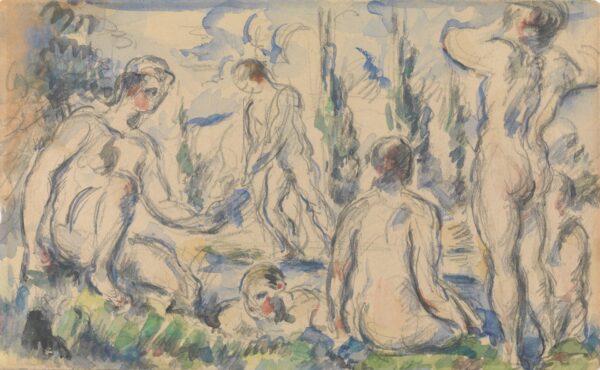 Bathers - by Paul Cézanne