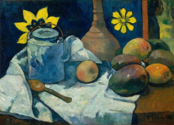 Still Life with Teapot and Fruit - by Paul Gauguin
