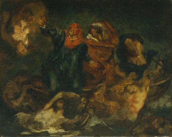 Copy after Delacroix's "Bark of Dante" - by Édouard Manet