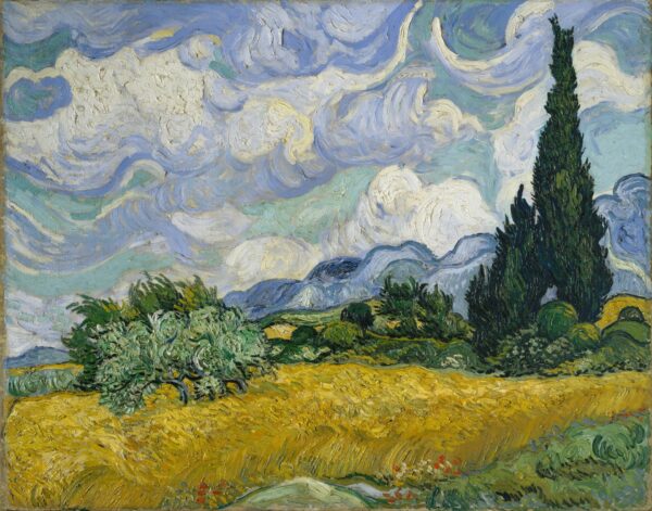 Wheat Field with Cypresses - by Vincent van Gogh