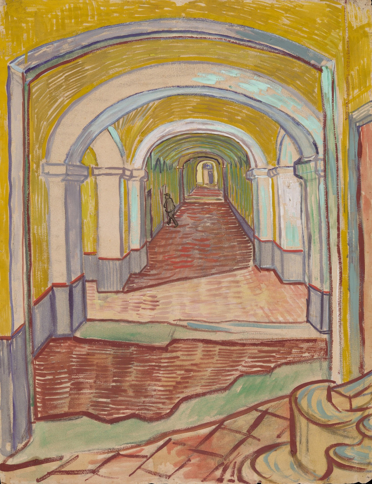 Corridor in the Asylum - by Vincent van Gogh