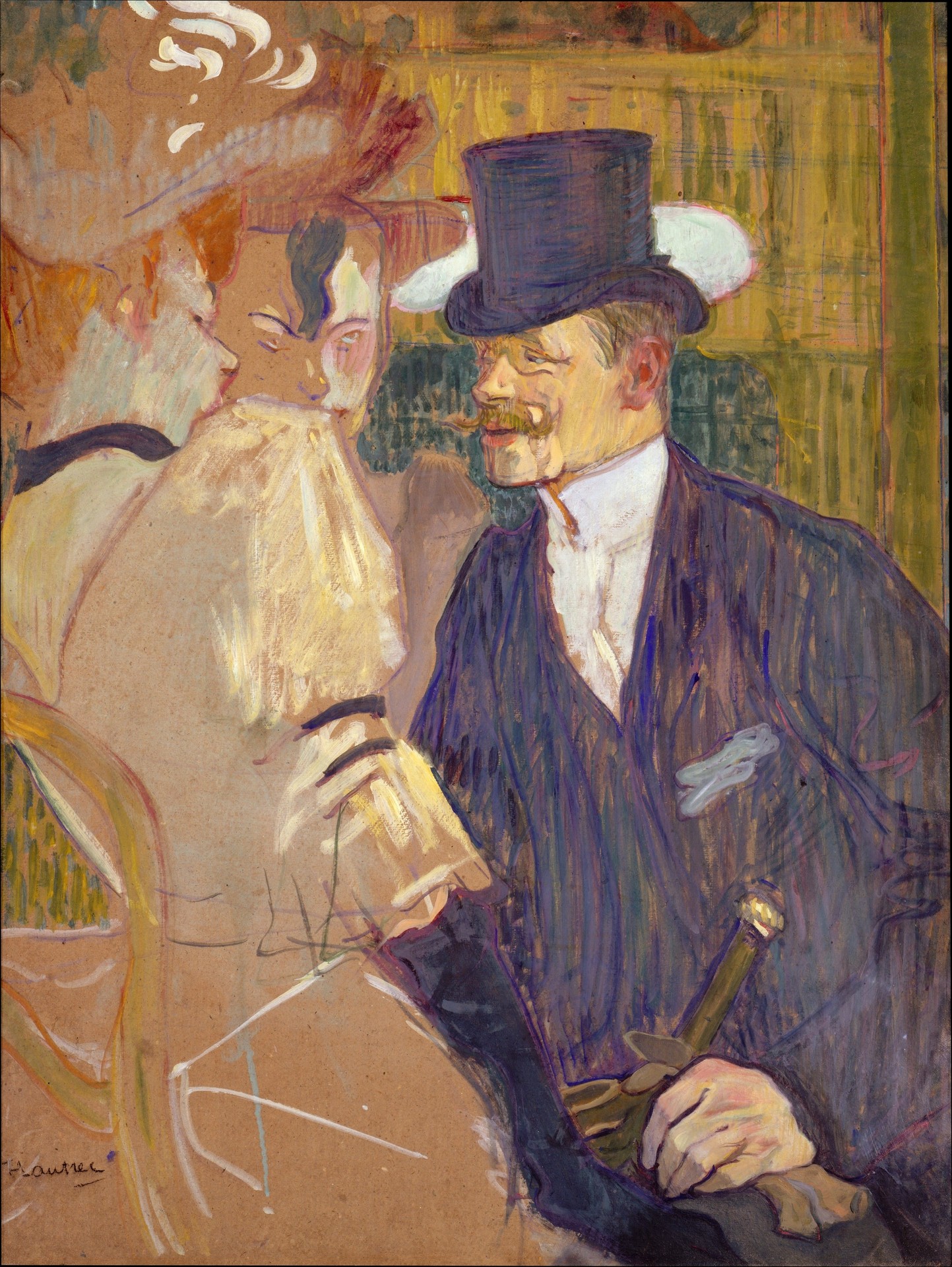 The Englishman (William Tom Warrener, 1861�934) at the Moulin Rouge - by Henri de Toulouse-Lautrec