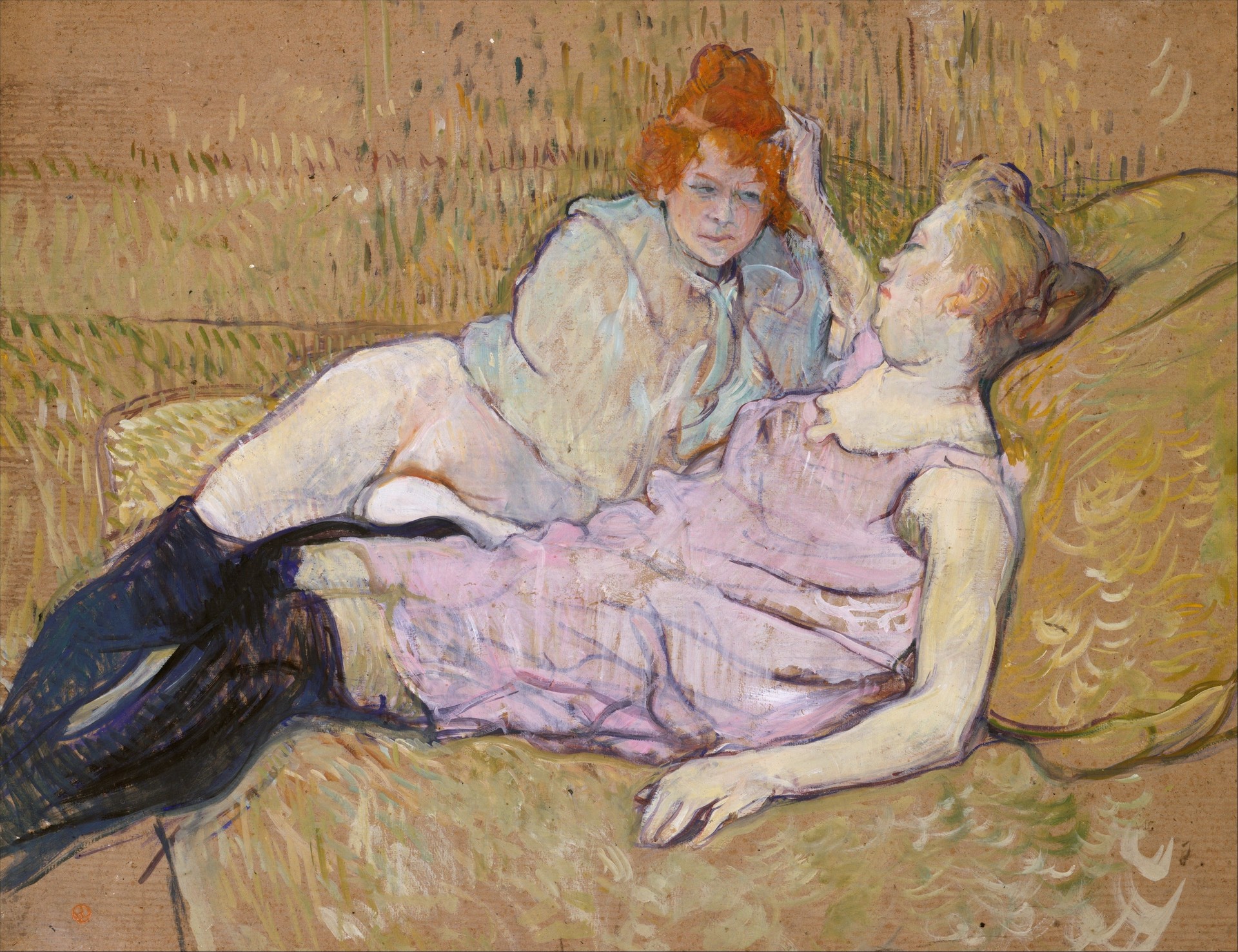 The Sofa - by Henri de Toulouse-Lautrec