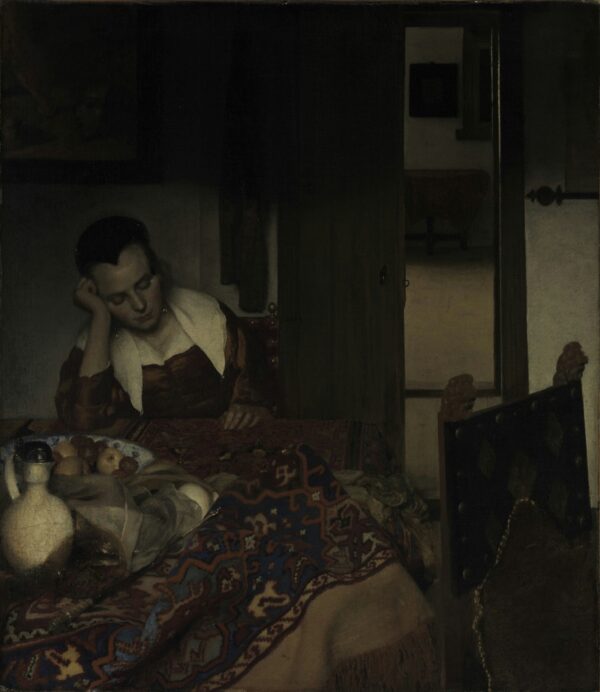 A Maid Asleep - by Johannes Vermeer