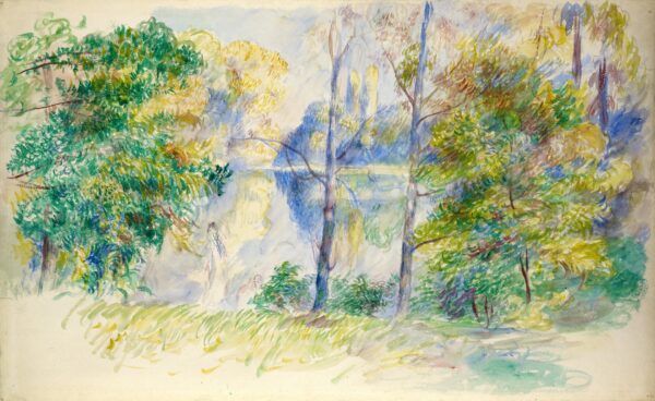 View of a Park - by Pierre-Auguste Renoir