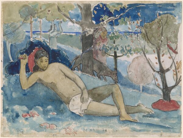 Te arii vahine (The Queen of Beauty or The Noble Queen) - by Paul Gauguin