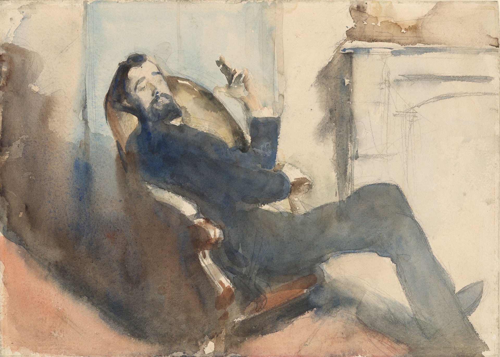 Portrait of Paul-César Helleu - by John Singer Sargent