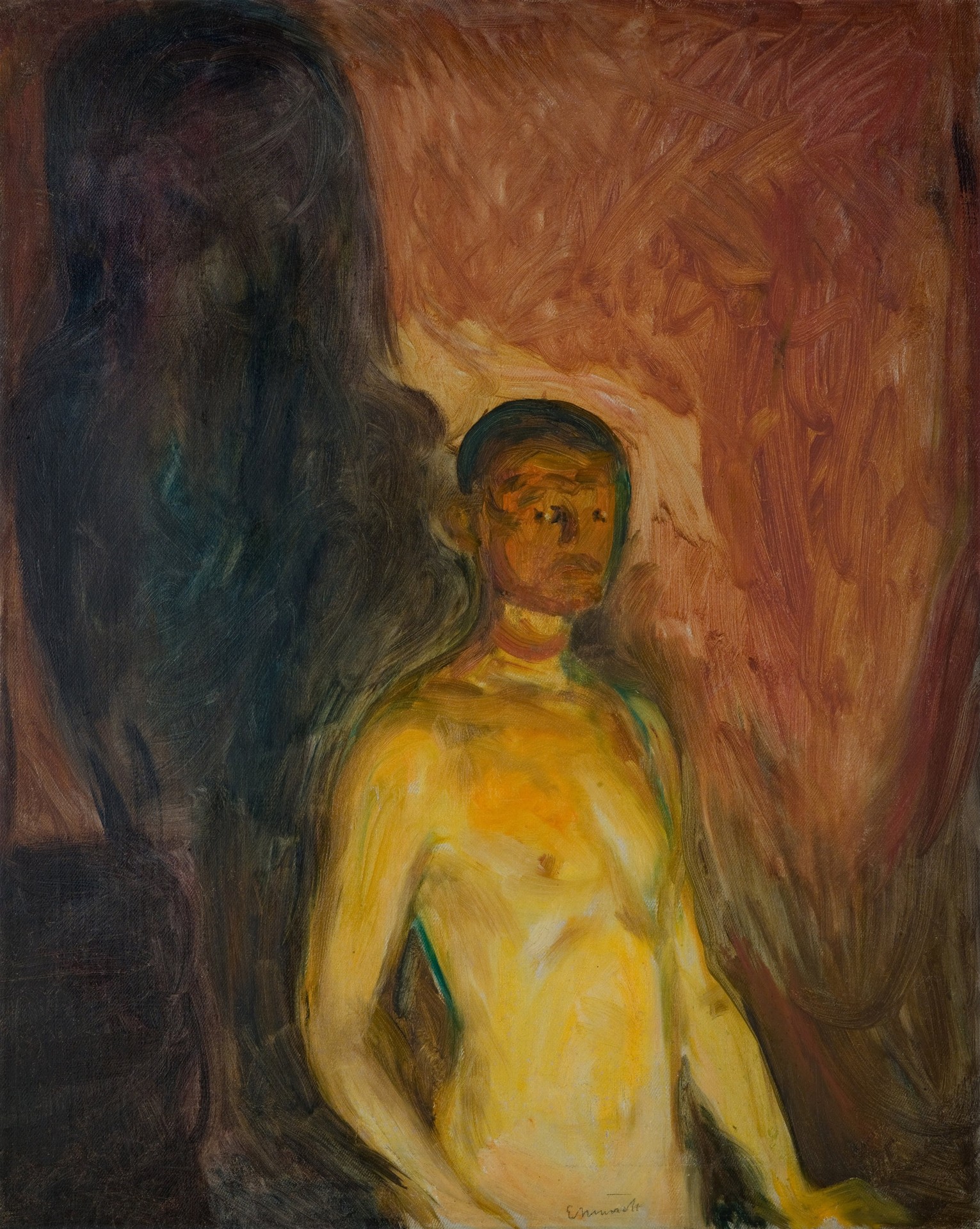 Self-Portrait in Hell - by Edvard Munch