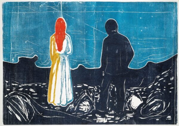 Two People: The Lonely Ones - by Edvard Munch