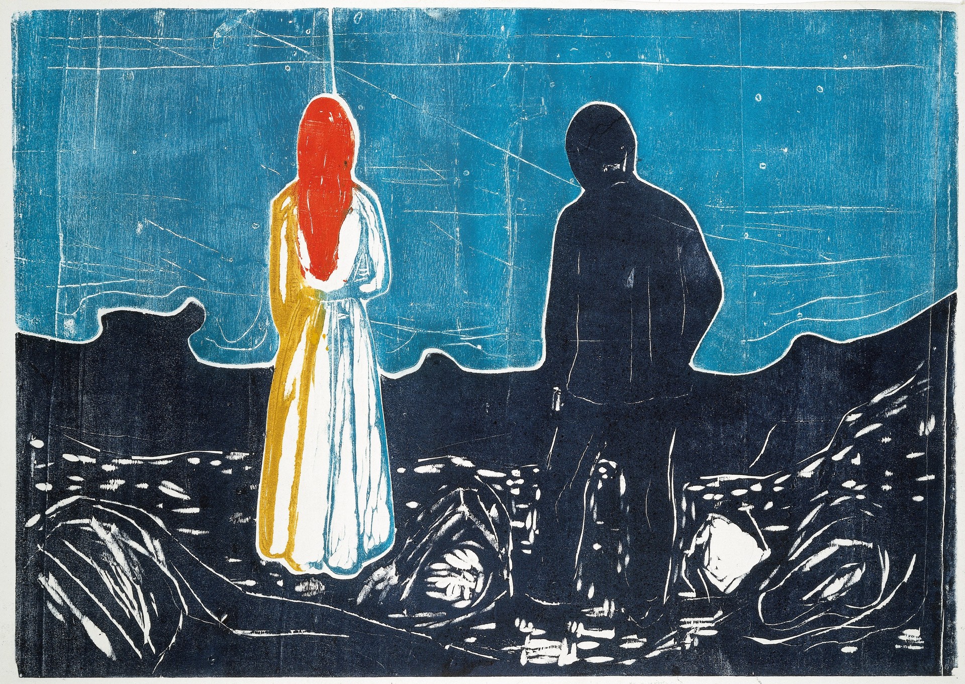 Two People: The Lonely Ones - by Edvard Munch