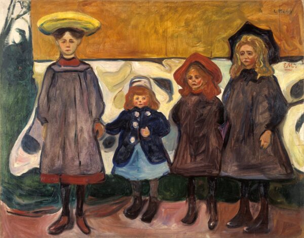 Four Girls in Åsgårdstrand - by Edvard Munch