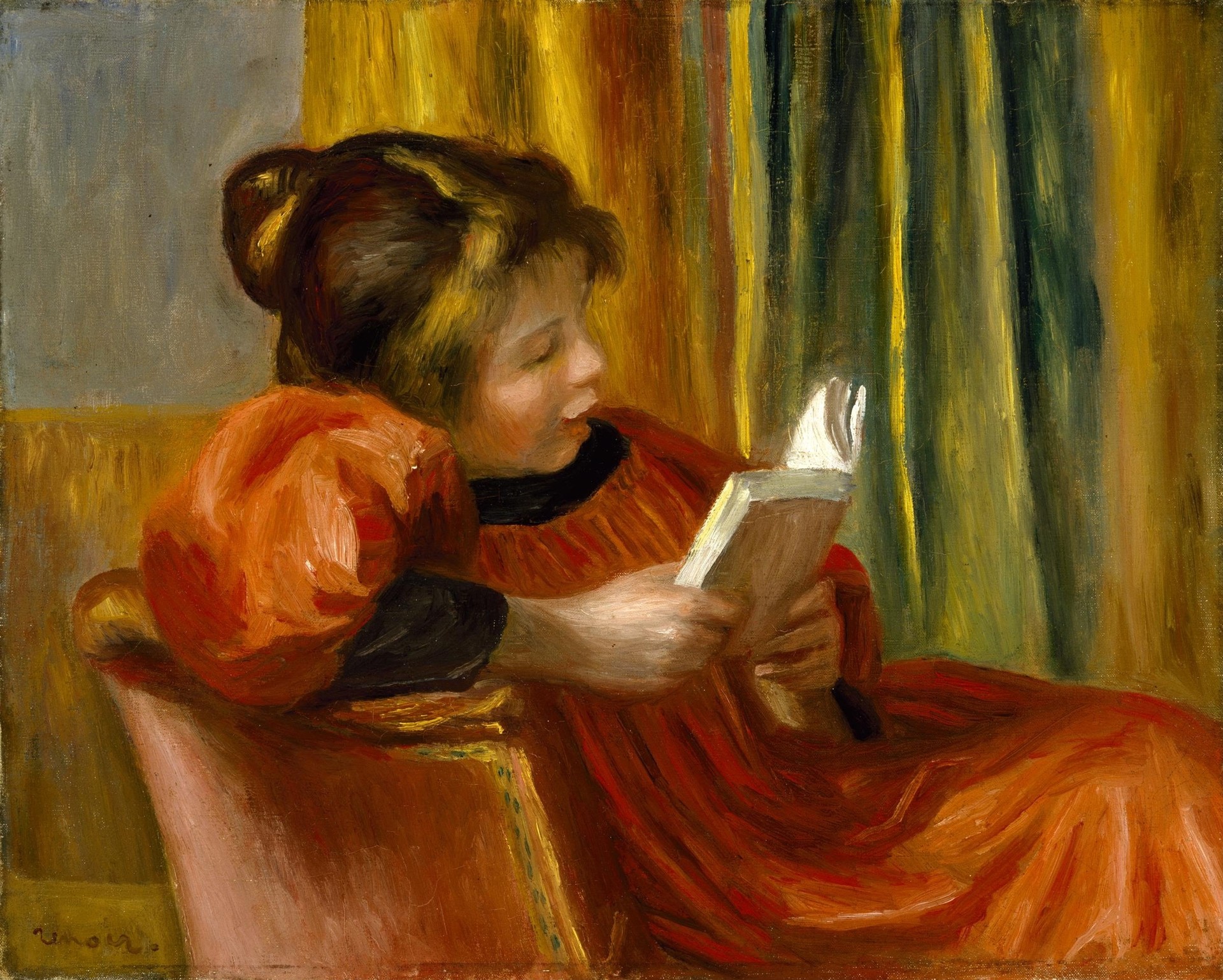 Girl Reading - by Pierre-Auguste Renoir