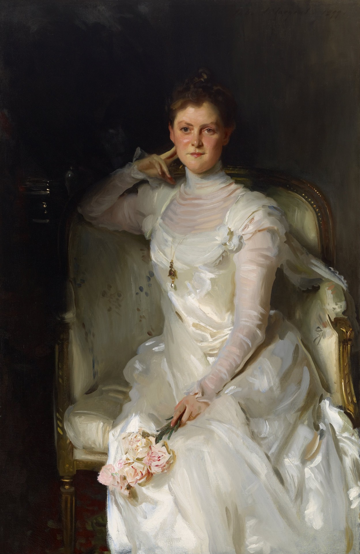 Mrs. Joshua Montgomery Sears (Sarah Choate Sears) - by John Singer Sargent