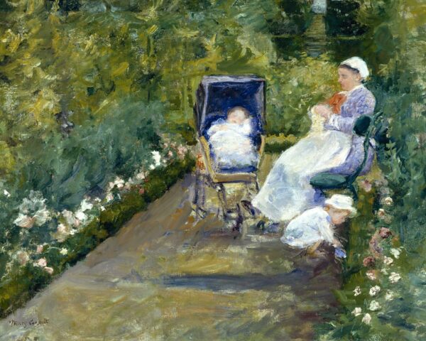 Children in a Garden (The Nurse) - by Mary Cassatt