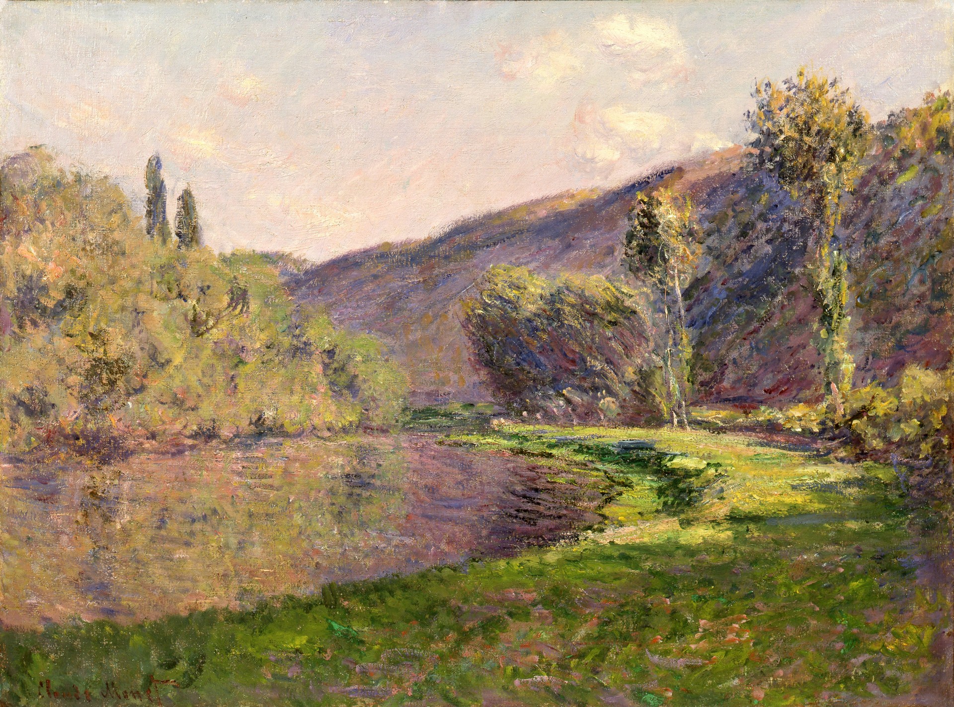 Jeufosse, The Effect in the Late Afternoon - by Claude Monet