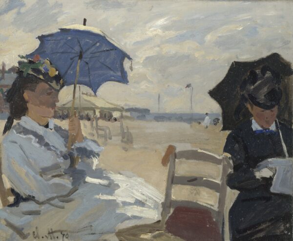 The Beach at Trouville - by Claude Monet
