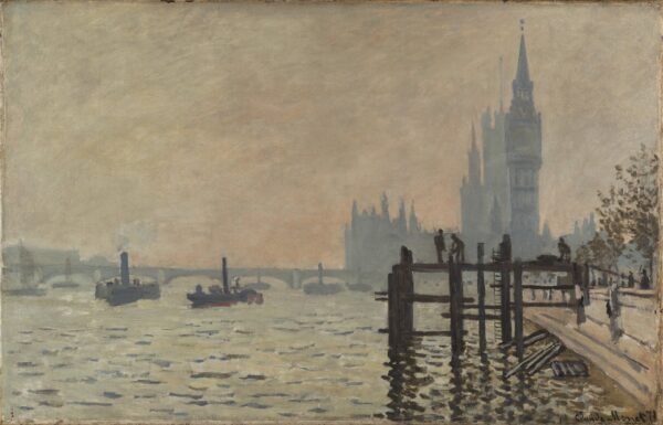 The Thames below Westminster - by Claude Monet