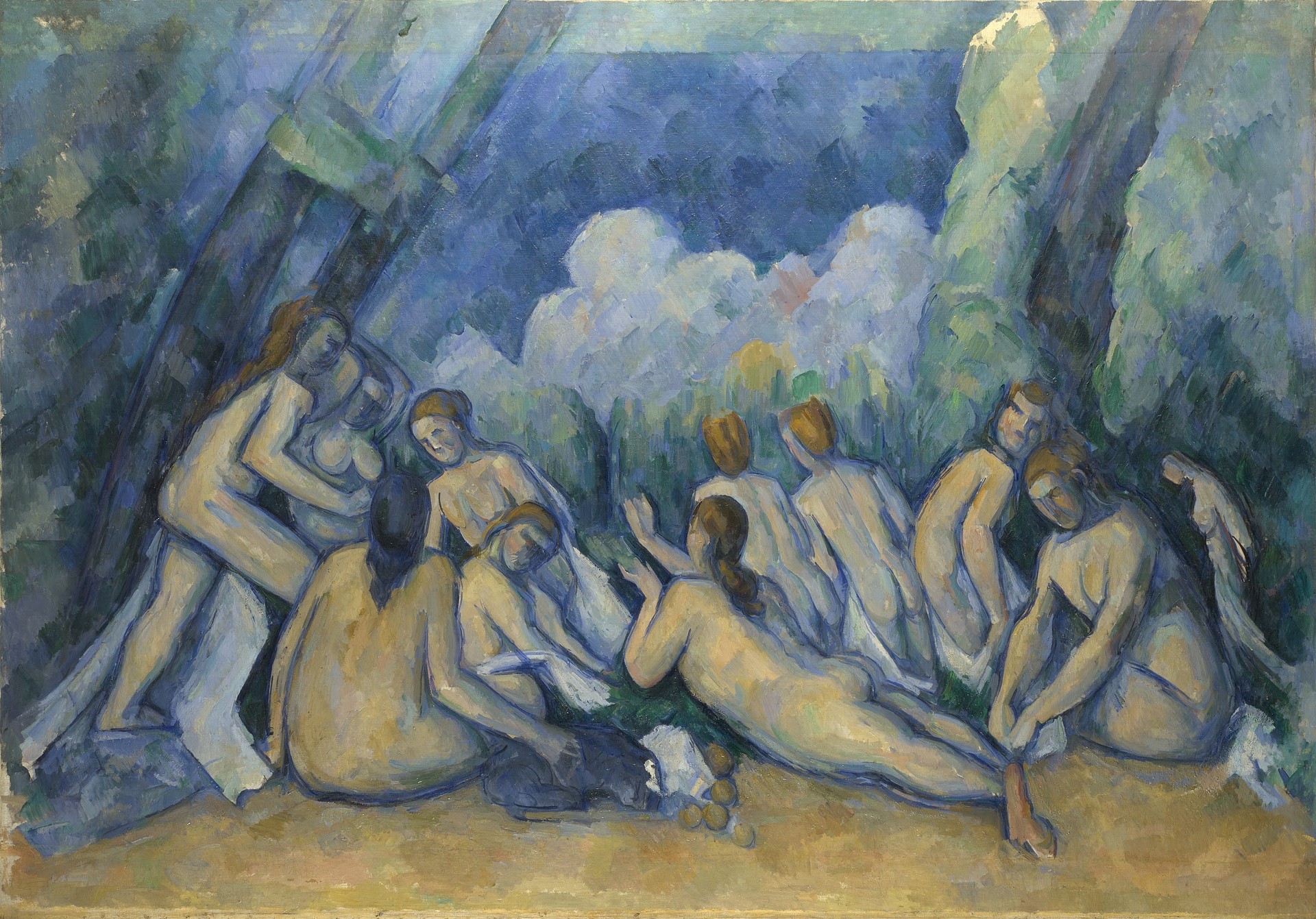 Bathers (Les Grandes Baigneuses) - by Paul Cézanne