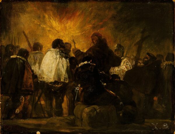 Night Scene from the Inquisition - by Francisco Goya y Lucientes